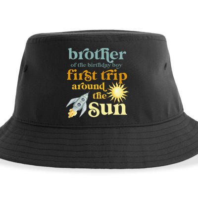 Brother Outer Space 1st Birthday First Trip Around The Sun Sustainable Bucket Hat