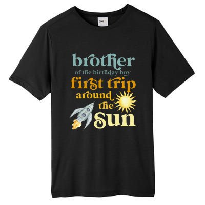 Brother Outer Space 1st Birthday First Trip Around The Sun Tall Fusion ChromaSoft Performance T-Shirt