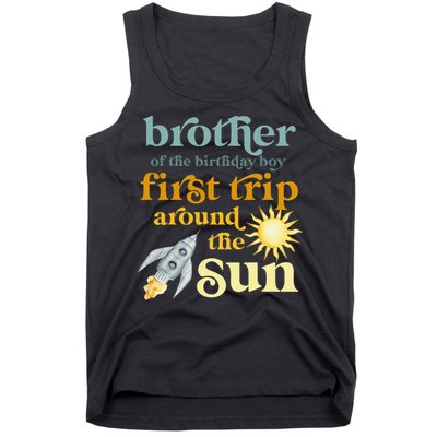 Brother Outer Space 1st Birthday First Trip Around The Sun Tank Top