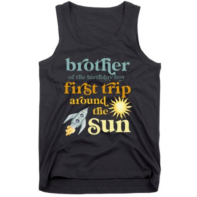 Brother Outer Space 1st Birthday First Trip Around The Sun Tank Top