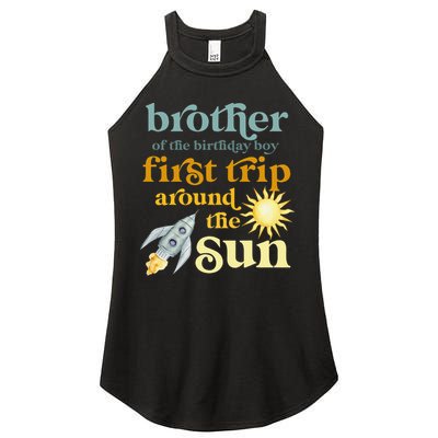 Brother Outer Space 1st Birthday First Trip Around The Sun Women's Perfect Tri Rocker Tank