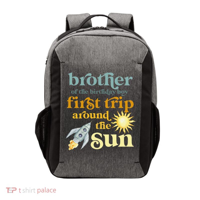 Brother Outer Space 1st Birthday First Trip Around The Sun Vector Backpack