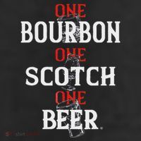 Bourbon One Scotch One Beer 11oz C Handle Ceramic Mug
