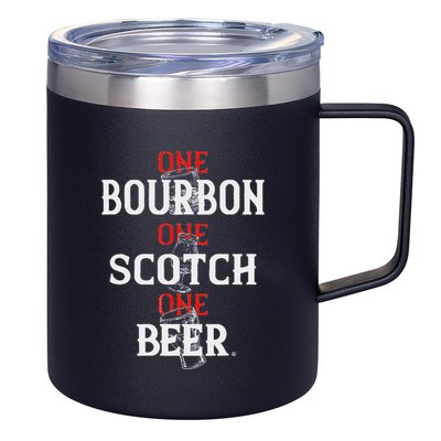Bourbon One Scotch One Beer 12oz Stainless Steel Coffee Mug