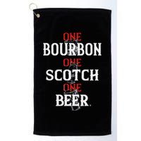 Bourbon One Scotch One Beer Golf Towel