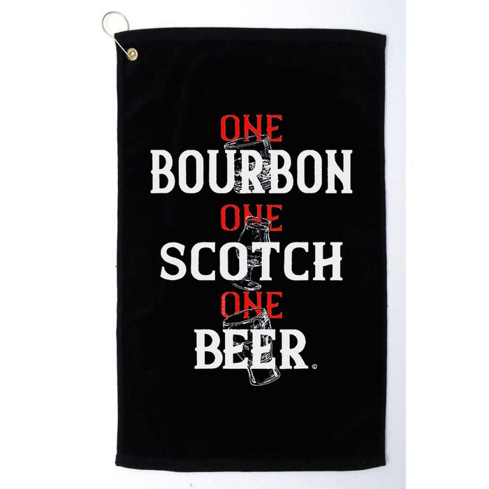 Bourbon One Scotch One Beer Golf Towel
