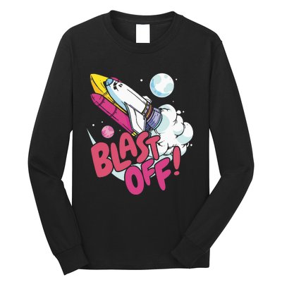 Blast off space shuttle planets Long Sleeve Shirt