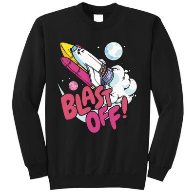 Blast off space shuttle planets Sweatshirt