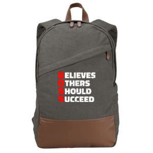 Boss Motivational Cotton Canvas Backpack