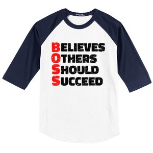 Boss Motivational Baseball Sleeve Shirt