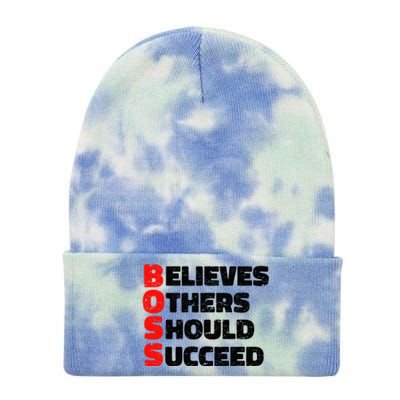 Boss Motivational Tie Dye 12in Knit Beanie