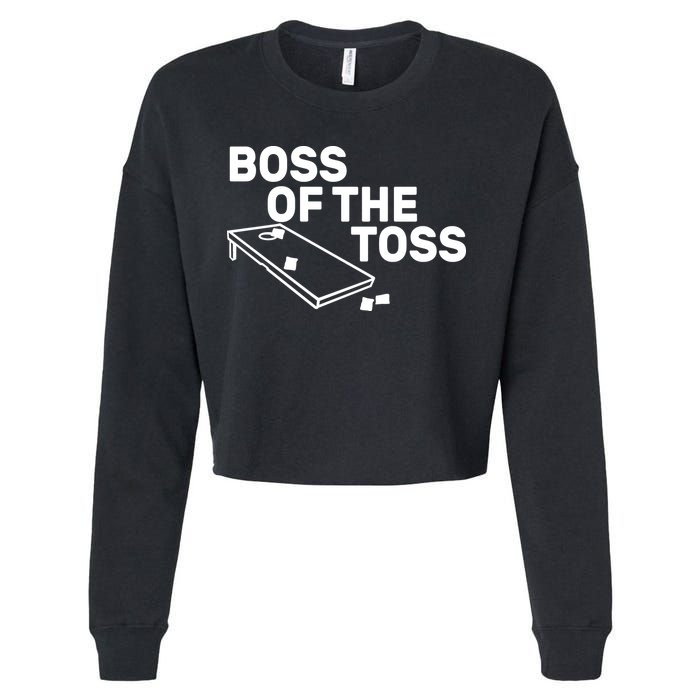 Boss Of The Toss Cropped Pullover Crew