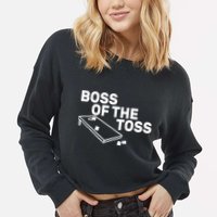 Boss Of The Toss Cropped Pullover Crew