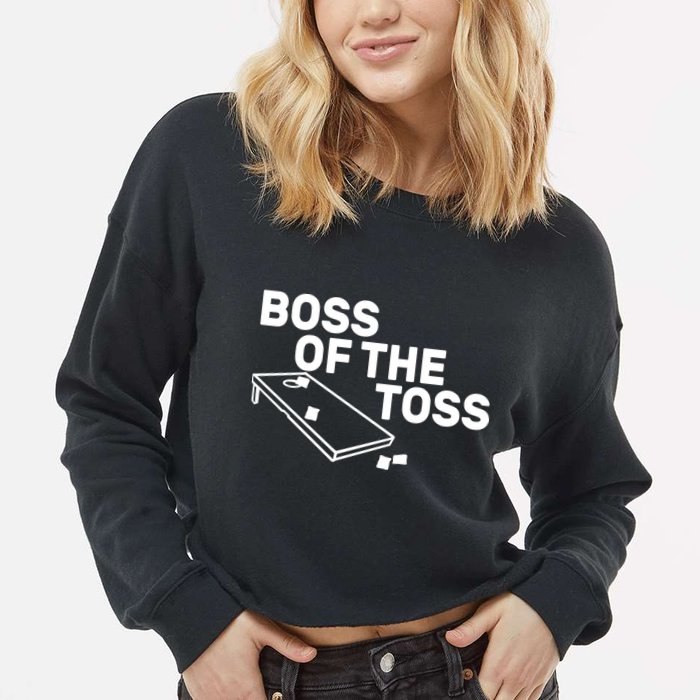 Boss Of The Toss Cropped Pullover Crew