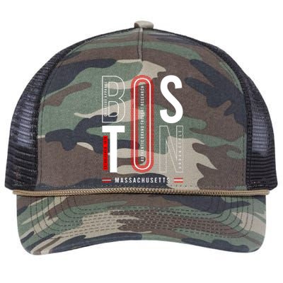 Boston Retro Rope Trucker Hat Cap