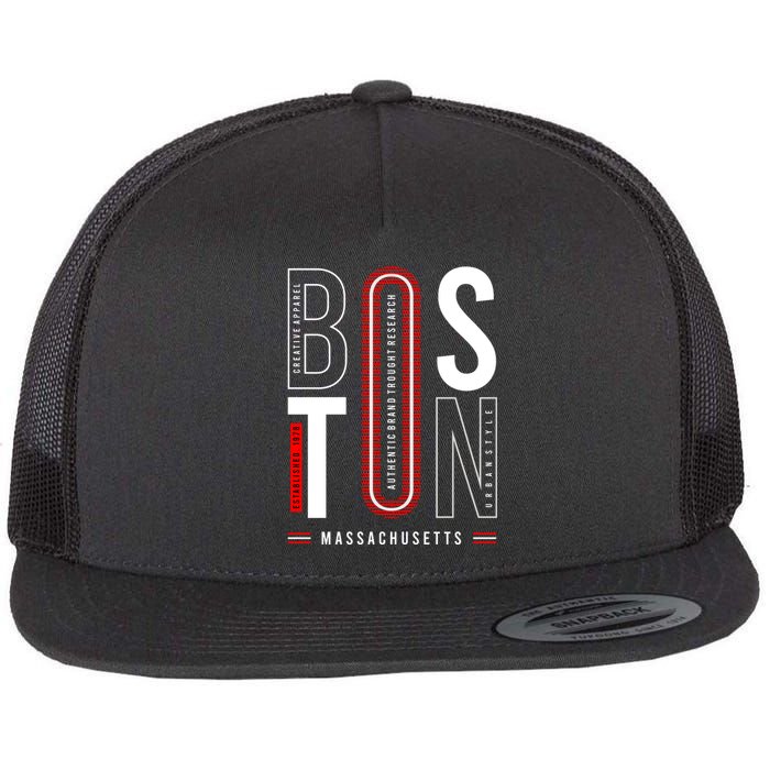 Boston Flat Bill Trucker Hat