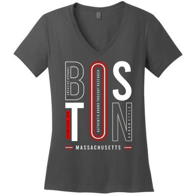 Boston Women's V-Neck T-Shirt