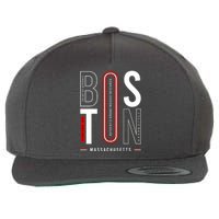 Boston Wool Snapback Cap