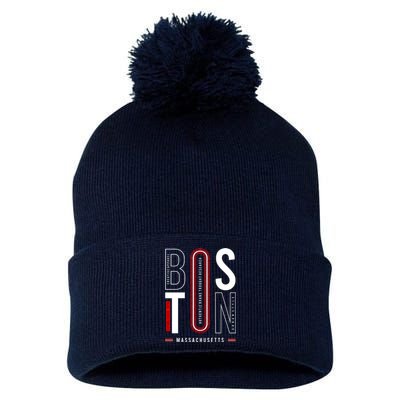 Boston Pom Pom 12in Knit Beanie