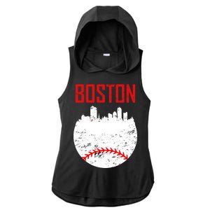 Boston Baseball City Ladies PosiCharge Tri-Blend Wicking Draft Hoodie Tank