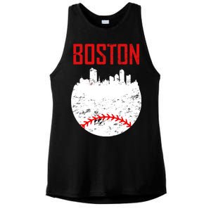 Boston Baseball City Ladies PosiCharge Tri-Blend Wicking Tank