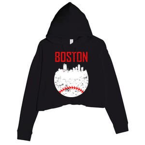 Boston Baseball City Crop Fleece Hoodie