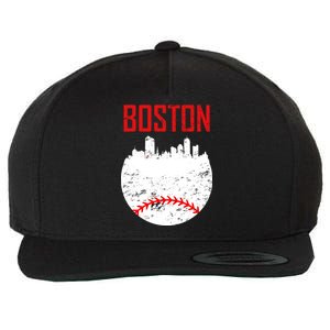 Boston Baseball City Wool Snapback Cap