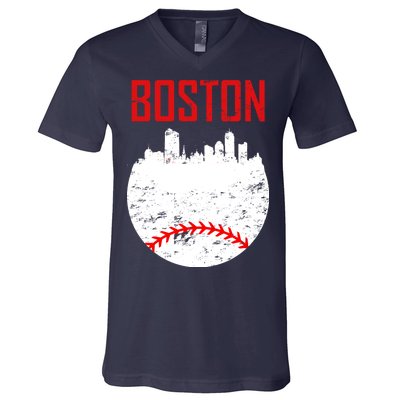 Boston Baseball City V-Neck T-Shirt