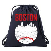 Boston Baseball City Drawstring Bag