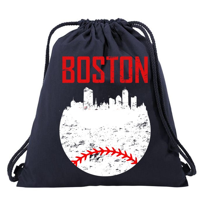 Boston Baseball City Drawstring Bag