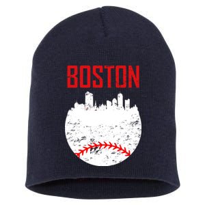 Boston Baseball City Short Acrylic Beanie