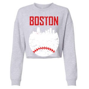 Boston Baseball City Cropped Pullover Crew