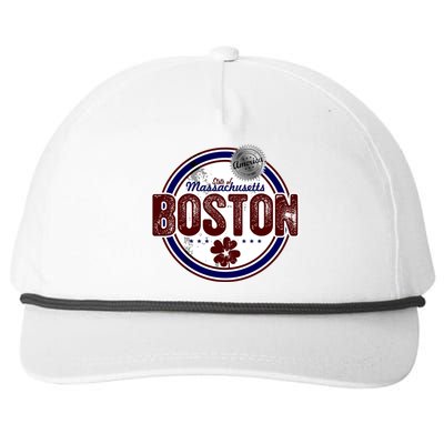 Boston Land of the Free Logo Snapback Five-Panel Rope Hat