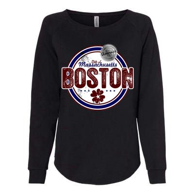 Boston Land of the Free Logo Womens California Wash Sweatshirt