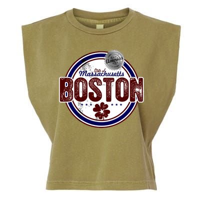 Boston Land of the Free Logo Garment-Dyed Women's Muscle Tee