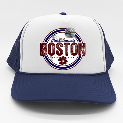 Boston Land of the Free Logo Trucker Hat