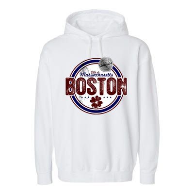 Boston Land of the Free Logo Garment-Dyed Fleece Hoodie