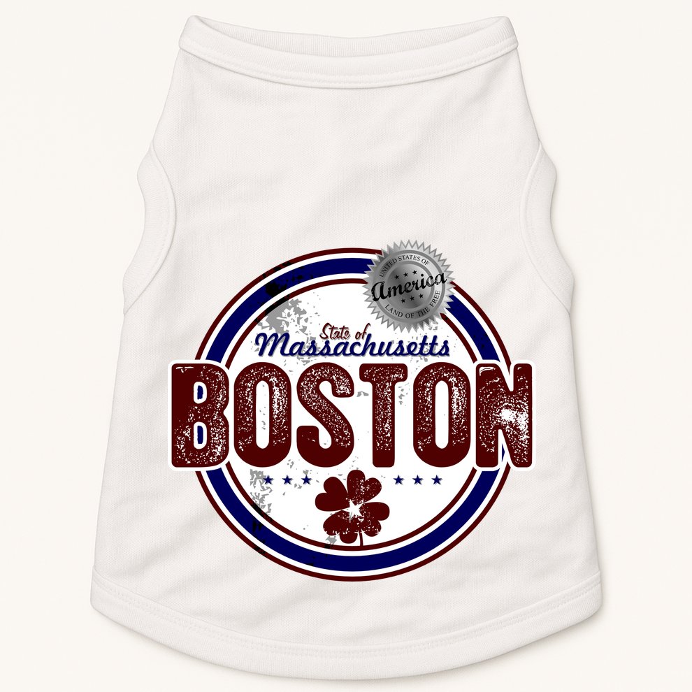 Boston Land of the Free Logo Doggie Tank
