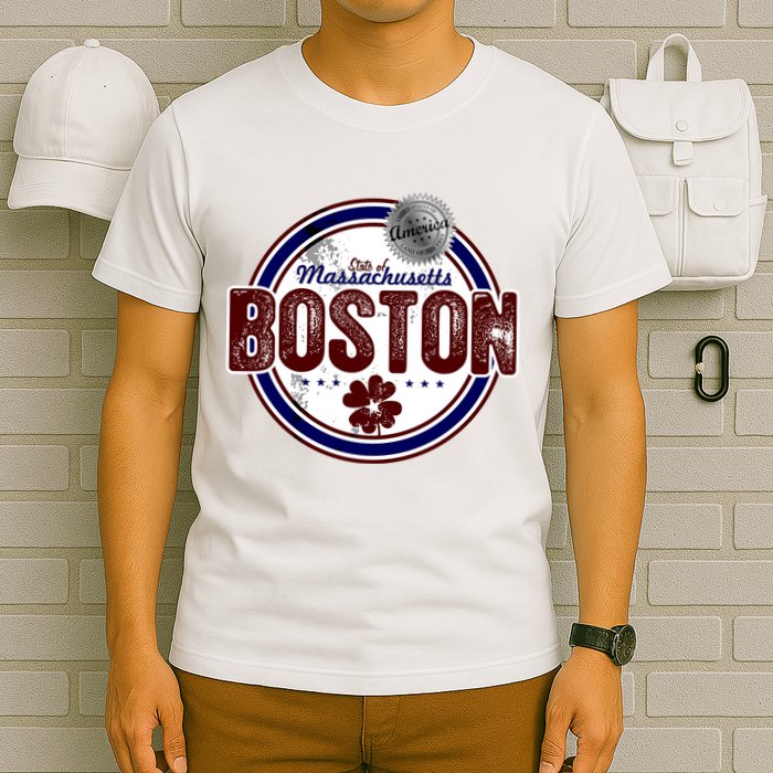 Boston Land of the Free Logo T-Shirt