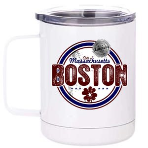 Boston Land of the Free Logo 12 oz Stainless Steel Tumbler Cup