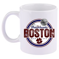 Boston Land of the Free Logo 11oz C Handle Ceramic Mug