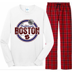 Boston Land of the Free Logo Long Sleeve Pajama Set