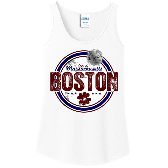 Boston Land of the Free Logo Ladies Essential Tank