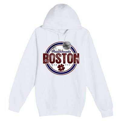 Boston Land of the Free Logo Premium Pullover Hoodie