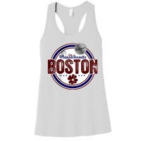 Boston Land of the Free Logo Women's Racerback Tank