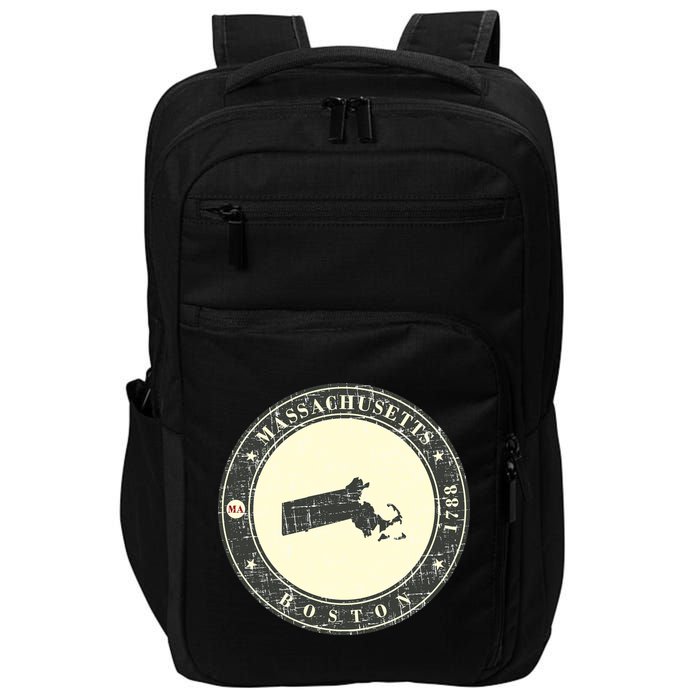Boston Massachusetts Retro Impact Tech Backpack