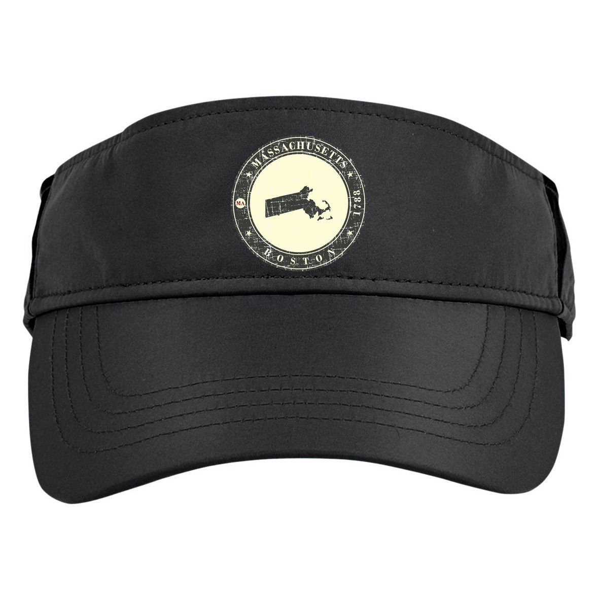 Boston Massachusetts Retro Adult Drive Performance Visor