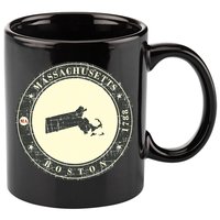 Boston Massachusetts Retro 11oz C Handle Ceramic Mug