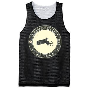 Boston Massachusetts Retro Mesh Reversible Basketball Jersey Tank