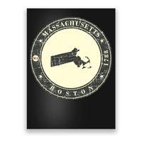 Boston Massachusetts Retro Poster